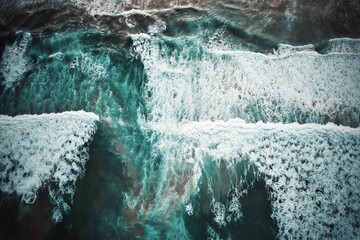 Bird's eye view of the Long Reef Beach in New South Wales, Australia