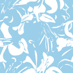 Floral Brush strokes Seamless Pattern Design