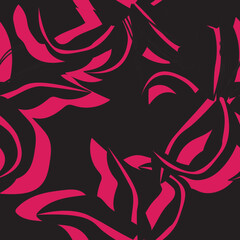 Floral Brush strokes Seamless Pattern Design