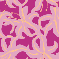 Floral Brush strokes Seamless Pattern Design
