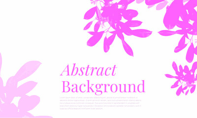 Abstract vector leaf pink feminine background flower