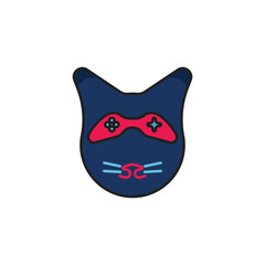 abstract cat game logo icon