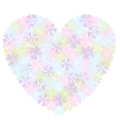 Obraz na płótnie Canvas Valentine Heart with soft colored flowers. 