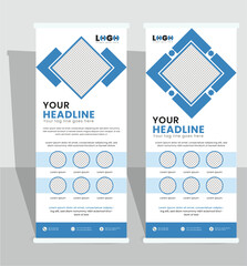 Modern roll-up banner template design