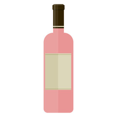 Bottle of pink wine
