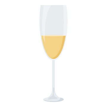 Glass of white wine or champagne
