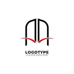 Modern initial AA logo letter simple and creative design concept