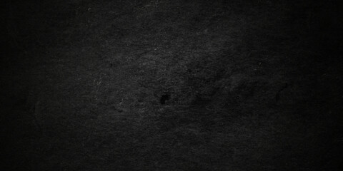 Dark Black stone concrete grunge texture and backdrop background anthracite panorama. Panorama dark grey black slate background or texture.	
