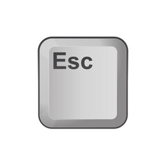 Esc (Escape) key icon, isolated illustration.