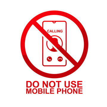 Do not use mobile phone sign isolated illustration.