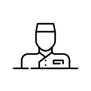 Hotel Reception Administrator Or Building Doorman. Pixel Perfect, Editable Stroke Icon