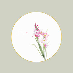 Flowers watercolor illustration.Manual composition.Big Set watercolor elements，Design for textile, wallpapers，Element for design,Greeting card
