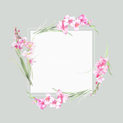 Fototapeta premium Flowers watercolor illustration.Manual composition.Big Set watercolor elements，Design for textile, wallpapers，Element for design,Greeting card