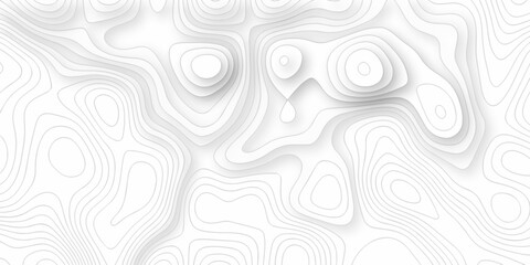 Topographic map background. silver line topography maount map contour background, geographic grid. Abstract vector illustration.	