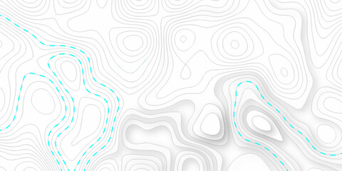 Topographic map background. silver line topography maount map contour background, geographic grid. Abstract vector illustration.	