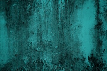 A textured background featuring a deep teal color with a distressed, grunge appearance. The surface shows variations in tone and subtle patterns, creating an abstract and moody aesthetic.