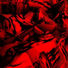 red and black abstract background. 3d render.