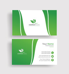 Gradient natural shape business card template