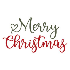 Merry Christmas text vector, holiday text illustration, Red christmas text vector