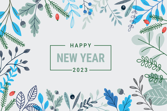 Happy New Year greeting card. Vector illustration concept for background, greeting card, party invitation card, website banner, social media banner, marketing material.