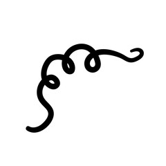 abstract twirl flourish line doodle