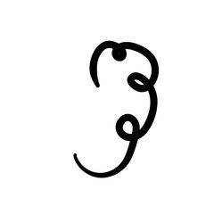 abstract twirl flourish line doodle