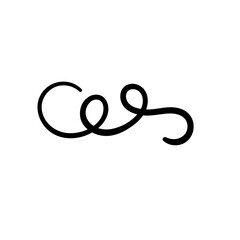 abstract twirl flourish line doodle