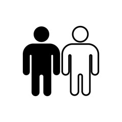 people icon vector. solid and line style