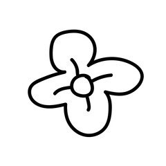 doodle of flat mini flowers