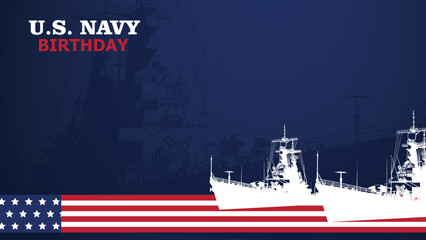 ID Vektor Stok: 2206454127

The United States or U.S. Navy Birthday. October 13. Holiday concept. Template for background, banner, card, poster with space text. Suitable on U.S. Navy Birthday.