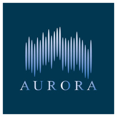 abstract aurora logo design icon illustration vector template - obrazy, fototapety, plakaty