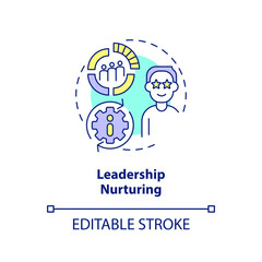 Leadership nurturing concept icon. Benefits of calculators. Lead retention abstract idea thin line illustration. Isolated outline drawing. Editable stroke. Arial, Myriad Pro-Bold fonts used