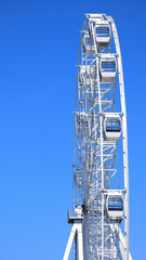 Fototapeta na wymiar Ferris wheel closeup