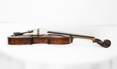 Fototapeta na wymiar Side view of a Violin