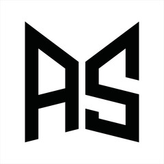 AS Logo monogram design template