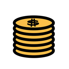 Money icon wih color, Finance vector, Bussines element