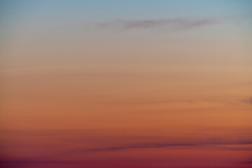 Sky gradient from blue to orange sunset