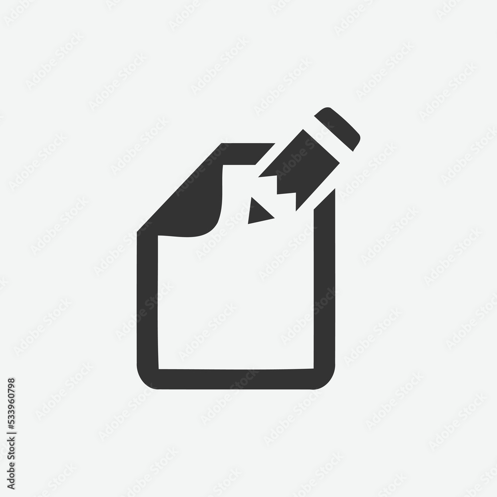 Poster document editing vector icon. file icon symbol. document vector illustration on isolated background.