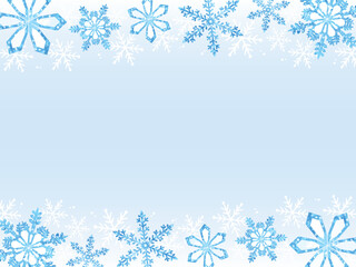 Fototapeta na wymiar Snowflake Winter Frame