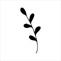Simple one line drawing of a plant