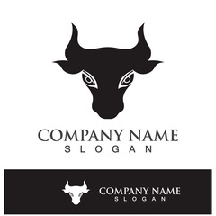 Bull head logo vector icon