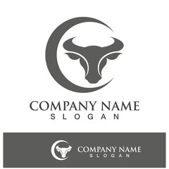 Bull head logo vector icon