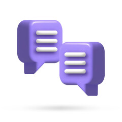 speech bubble 3d icon, Vector illustration, communication dialog bubble.