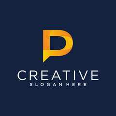 D Letter Logo Design Template