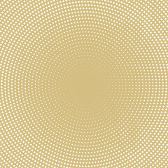 Geometric modern pattern. Golden and white ornament with dotted elements. Geometric abstract pattern with white stars
