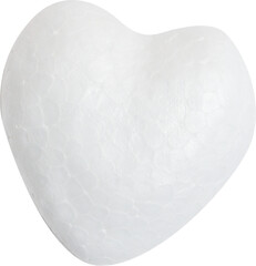 White hearts on isolated clipping mask on white background, top view illustration for valentine's day or wedding
