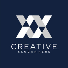 XX Letter Logo Design Template