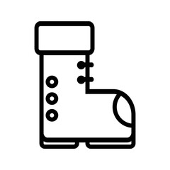 ski boots line icon. sign for mobile concept and web design. Symbol, logo illustration. Vector graphics