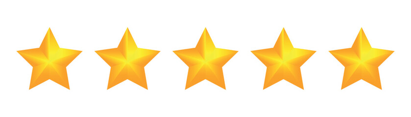 Rating stars set. Feedback evaluation from worst before excellent. Five star rating for web or app. Five stars banner set. Customer product rating review. Gold star icon on black background