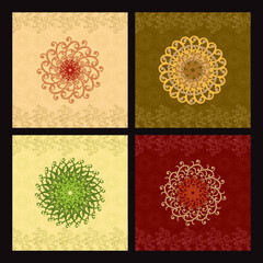 Set Mandalas. Round Ornament Pattern